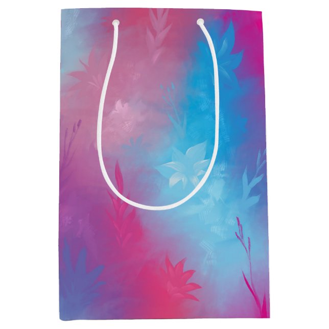 Floral abstraction medium gift bag (Front)