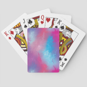 Floral abstraction playing cards