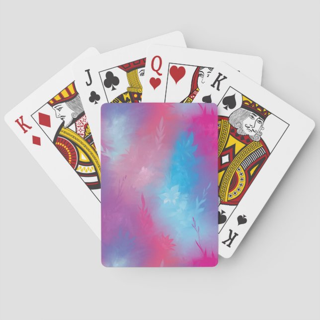 Floral abstraction playing cards (Back)