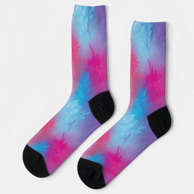 Floral abstraction socks (Left)