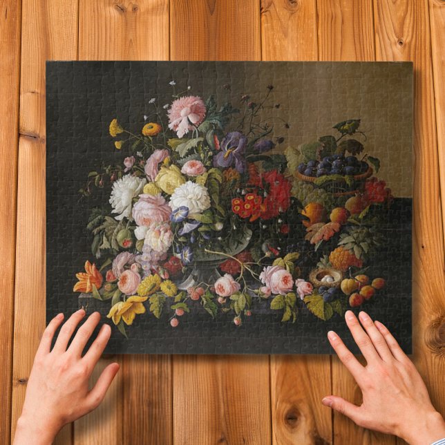 Floral Abundance: Severin Roesen's Still Life Jigsaw Puzzle (Creator Uploaded)
