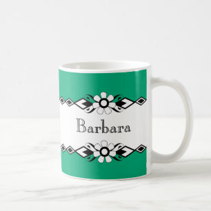 Floral Acccent Personalized Mugs