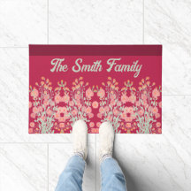 Floral Accented Burgundy