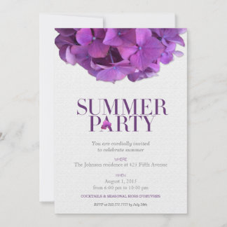 Floral Accents: Summer Party Invitation