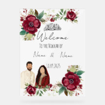 Floral acrylic Nikkah