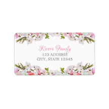 Floral Address Label