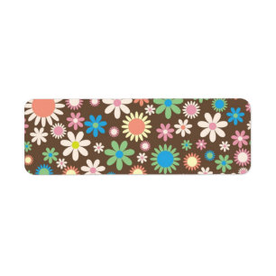 Floral Address label Return Address Label