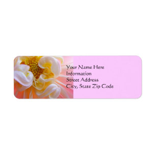 Floral Address Labels custom Pink Dahlia Flowers