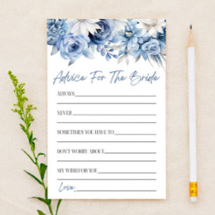 Floral Advice For The Bride Bridal Shower Game  Stationery