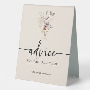 Floral Advice Table Sign