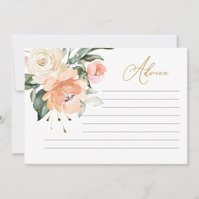 Floral Advice to Mum-to-be Invitation (Front)