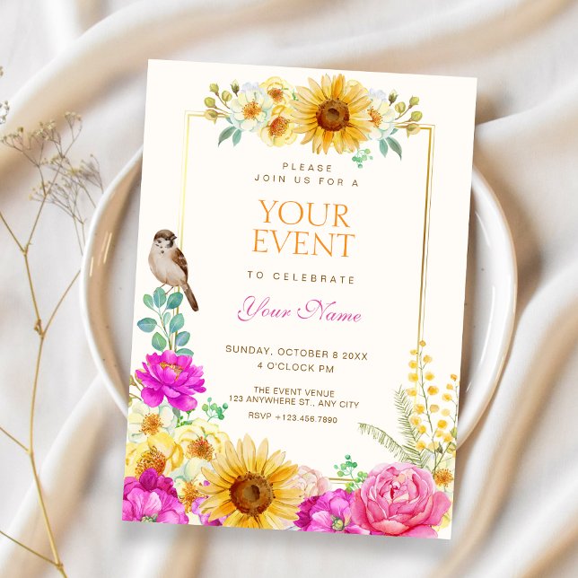 Floral aesthetic  invitation (Creator Uploaded)
