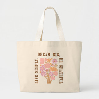Floral Aesthetic Motivational Gift Tote bag