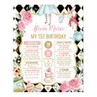 Floral Alice in Wonderland 1st Birthday Milestone