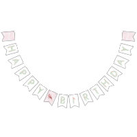 Floral Alphabet Happy Birthday Banner