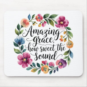 Floral Amazing Grace Mouse Pad