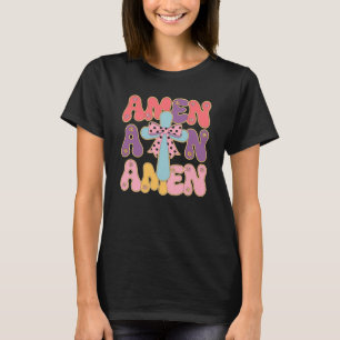 Floral Amen Christian Easter Blessings T-Shirt