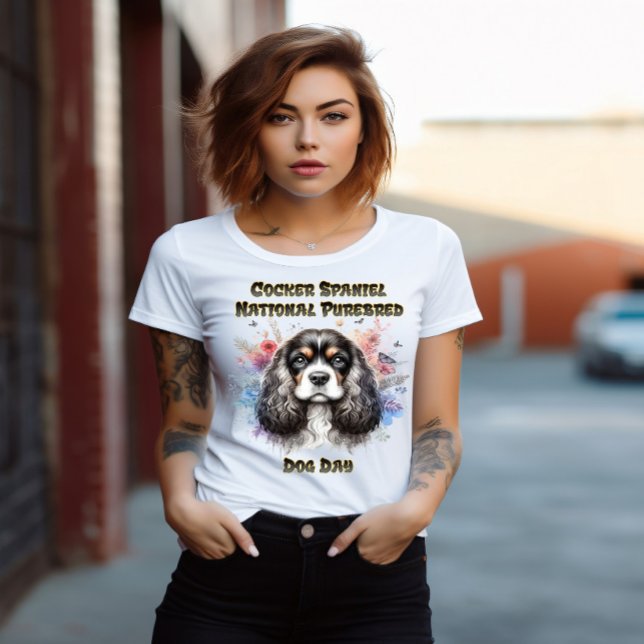 Floral American Cocker Spaniel T-Shirt (Creator Uploaded)