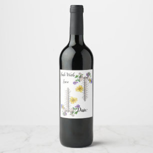 Floral Anatomy - Vertebrae, Hip Bone Wine Label