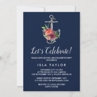 Floral Anchor | Navy Autumn Let's Celebrate