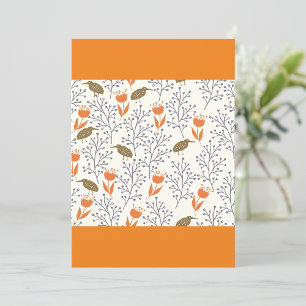 Floral and Bird Pattern Nature Inspired Invitation