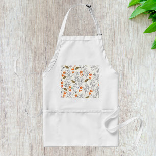 Floral and Bird Pattern Nature Inspired Standard Apron