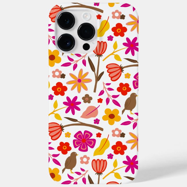 Floral and Bird Retro Styled  Case-Mate iPhone Case (Back)