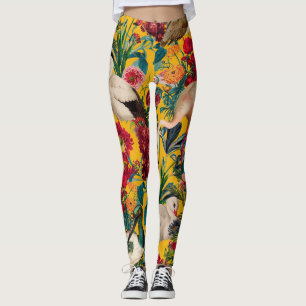 FLORAL AND BIRDS XVIII LEGGINGS