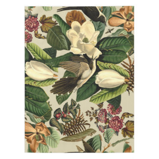 Floral And Birds Xxi-ii Tablecloth