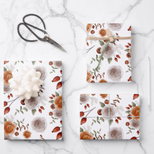 Floral and Botanical Wrapping Paper Sheets