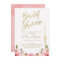 Floral and champagne bridal shower invitation