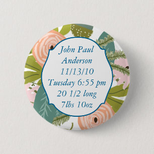 Floral and Fauna 6 Cm Round Badge