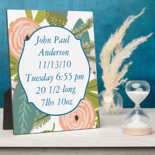 Floral and Fauna Plaque