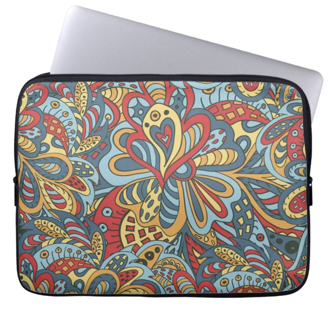 Floral And Glamor Seamless Pattern Fashion Cute Laptop Sleeve (Front)