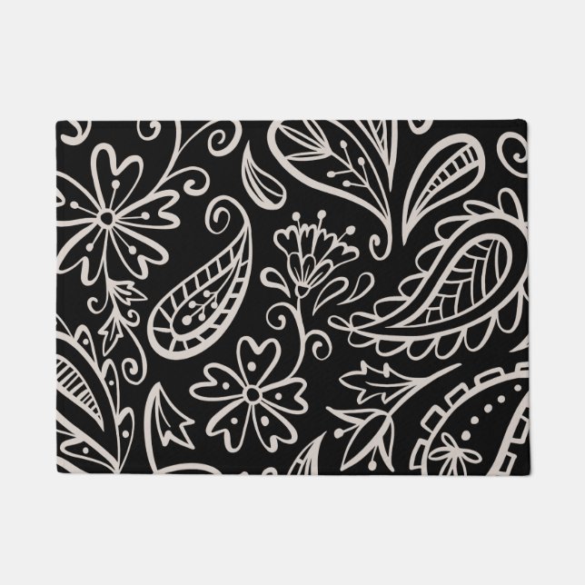 Floral And Glamour Seamless Pattern Modern Cute  Doormat (Front)