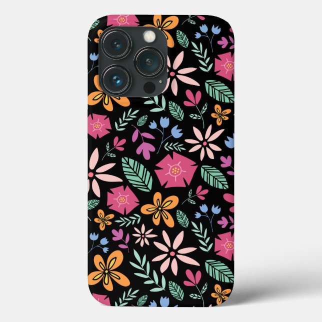 Floral And Glamour Seamless Pattern Natural      Case-Mate iPhone Case (Back)
