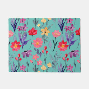 Floral And Glamour Seamless Pattern Nature  Doormat