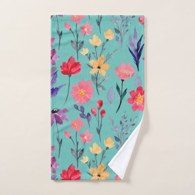 Floral And Glamour Seamless Pattern Nature    Hand Towel (Hand Towel)