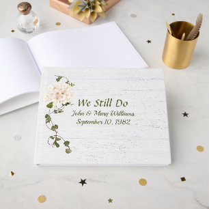 Floral and Ivy Bouquet Vow Renewal Guest Book
