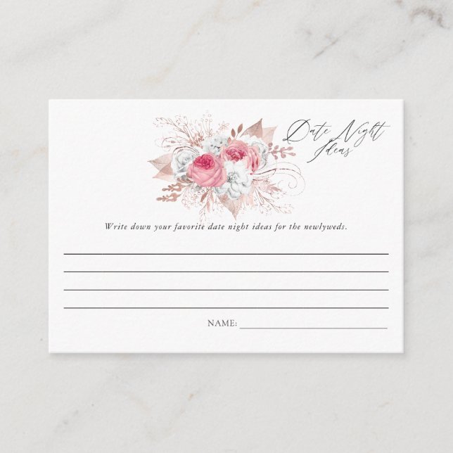 Floral and Lace Bridal Shower Game Enclosure Card (Front)