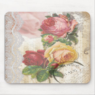 Floral and Lace Mousepad
