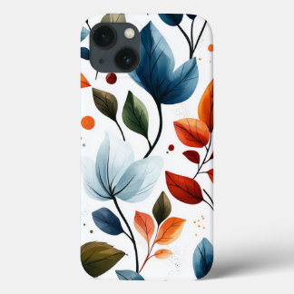 Floral and Leaves iPhone 13 Case