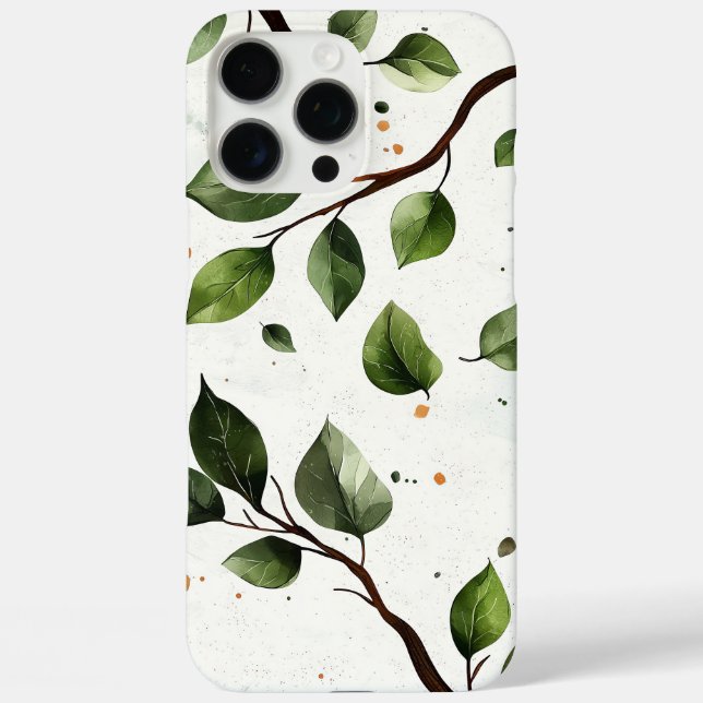 Floral and Leaves Case-Mate iPhone Case (Back)