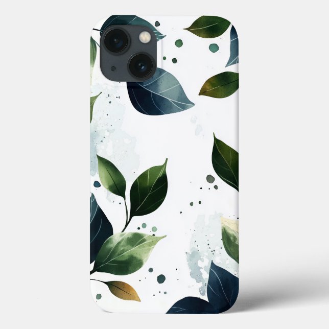 Floral and Leaves Case-Mate iPhone Case (Back)
