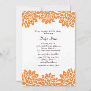 Floral and Modern Bridal Shower Invitation