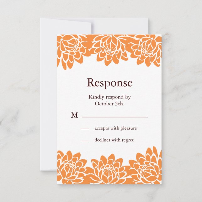 Floral and Modern RSVP (Front)