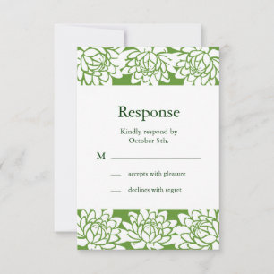 Floral and Modern RSVP Card