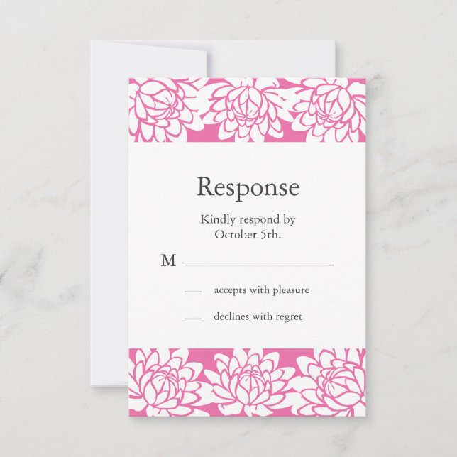 Floral and Modern RSVP Card (Front)