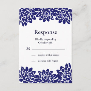 Floral and Modern RSVP Card