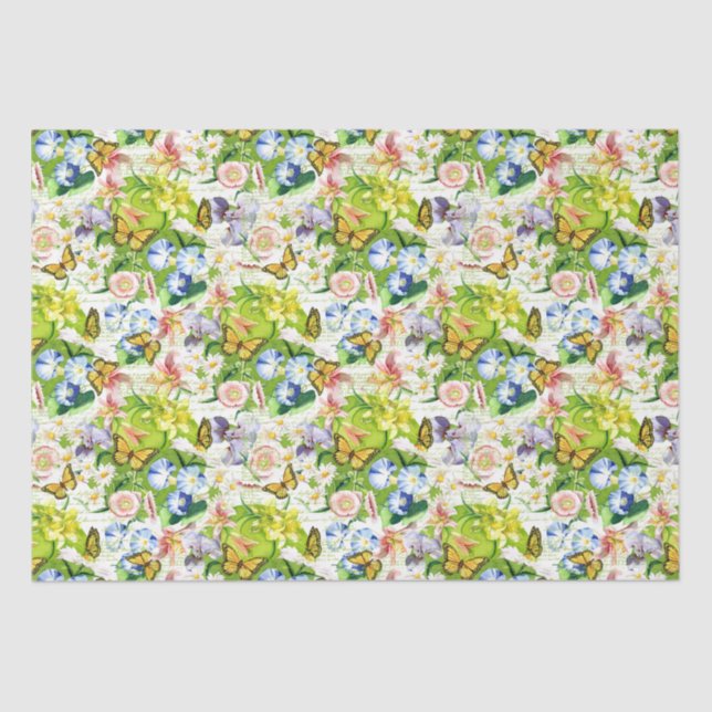 Floral and Monarch Tissue Paper (Front)
